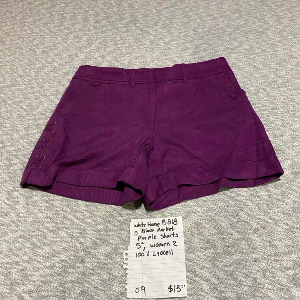 White House Black Market purple shorts. Women 2. SKU-B818